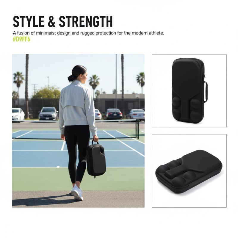 Pickleball Paddle - กระเป๋าใส่ไม้พายพิกเกิลบอลสำหรับไม้พาย 2 อัน 4 ลูก กระเป๋ากันน้ำน้ำหนักเบาสำหรับผู้หญิงผู้ชายสำหรับการฝึกซ้อมและการแข่งขันประจำวัน