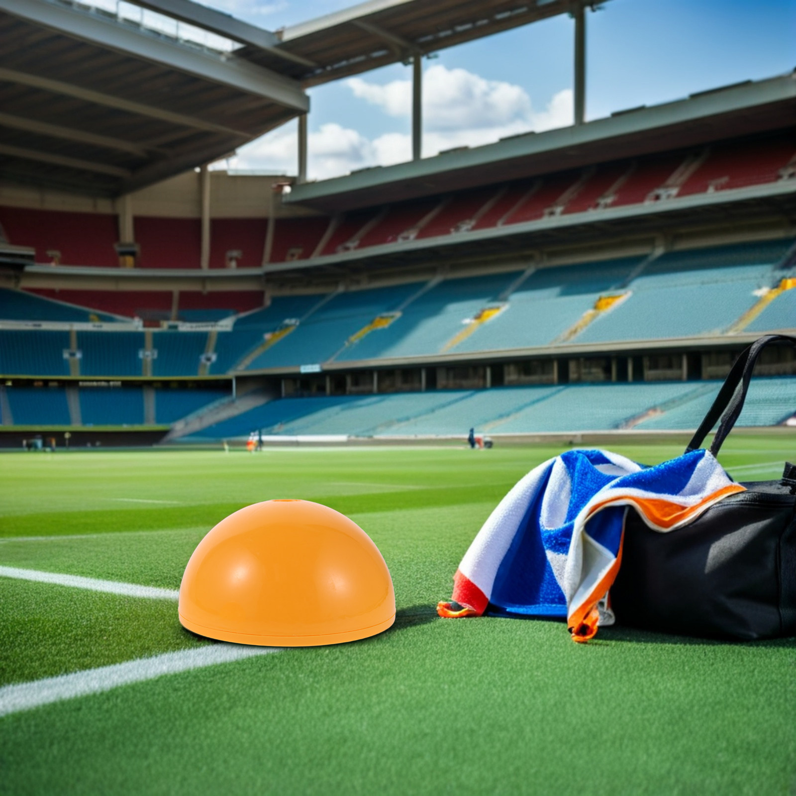 Sports Equipment Basketball - เสาสำหรับฝึกความคล่องตัวในการเล่นฟุตบอล 2 ชิ้น ฐานรองอเนกประสงค์สำหรับอุปกรณ์ฝึกความเร็วและความคล่องตัวในกีฬาฟุตบอลและบาสเกตบอล
