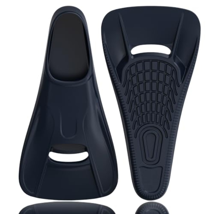 Swim Fin Short Blade - ฟินว่ายน้ำสำหรับผู้ใหญ่ ฟินฝึกว่ายน้ำสำหรับสระว่ายน้ำ ฟินซิลิโคนแบบเต็มฝ่าเท้า สวมใส่สบาย ขนาดพกพา ฟินใบสั้น