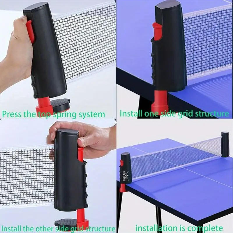 Sports Equipment For Tennis - อุปกรณ์เสริมสำหรับกีฬาปิงปอง ตาข่ายปิงปองแบบพับเก็บได้ ใช้ได้ทุกที่ รุ่นฮิตปี 2025 พร้อมเสาสำรอง