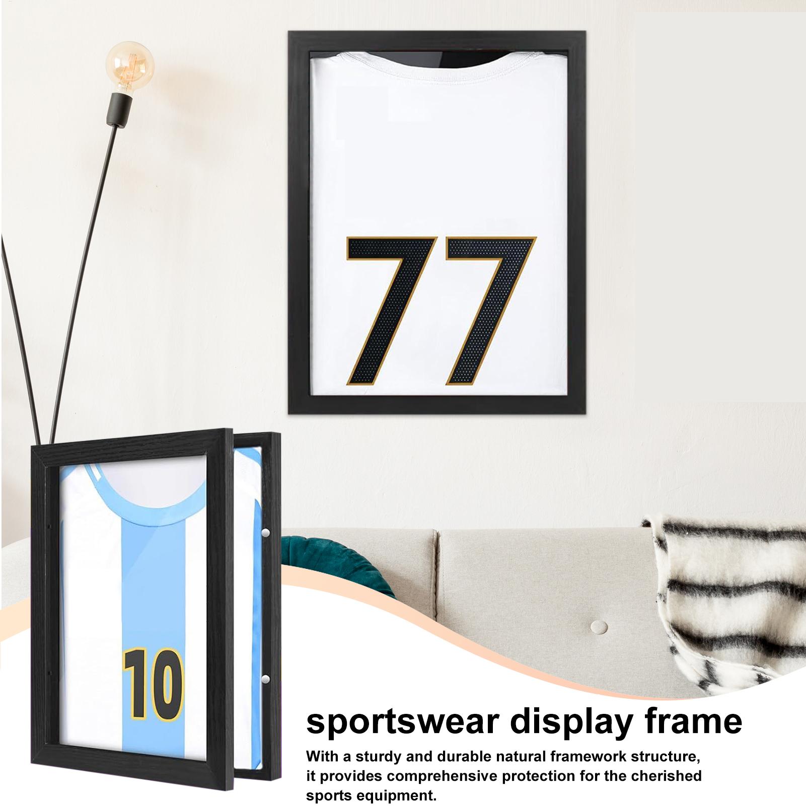 Sports Equipment Cabinet - ตู้โชว์ติดผนังป้องกันรังสียูวีสำหรับเสื้อกีฬา ชั้นวางของในบ้าน กล่องใส่ชุดกีฬาสำหรับบาสเก็ตบอล เบสบอล ฟุตบอล ฮอกกี้