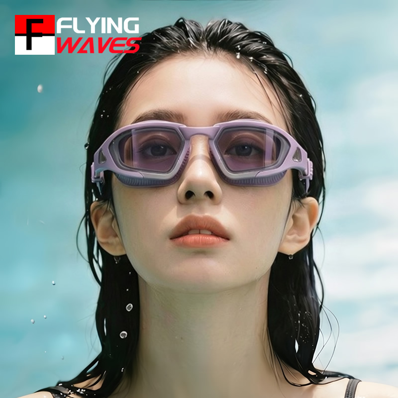 Swim Cap Silicone - แว่นตาว่ายน้ำ HD ป้องกันฝ้า พร้อมหมวกว่ายน้ำ ชุดสำหรับผู้ใหญ่ ชาย