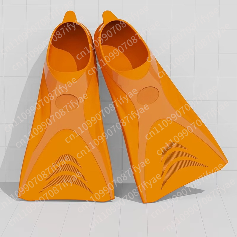 Swim Fin Short Blade - ฟินดำน้ำแบบเต็มฝ่าเท้า ป้องกันการลื่น สำหรับผู้ใหญ่และเด็ก ใบพัดสั้น ซิลิโคน พร้อมเชือกผูกแบบเชือกรองเท้า