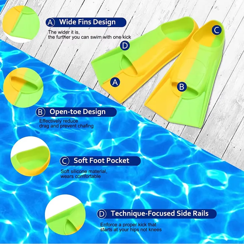 ฟินดำน้ำซิลิโคนแบบใบสั้นสำหรับ - Swim Fin Short Blade บทวิจารณ์และราคา