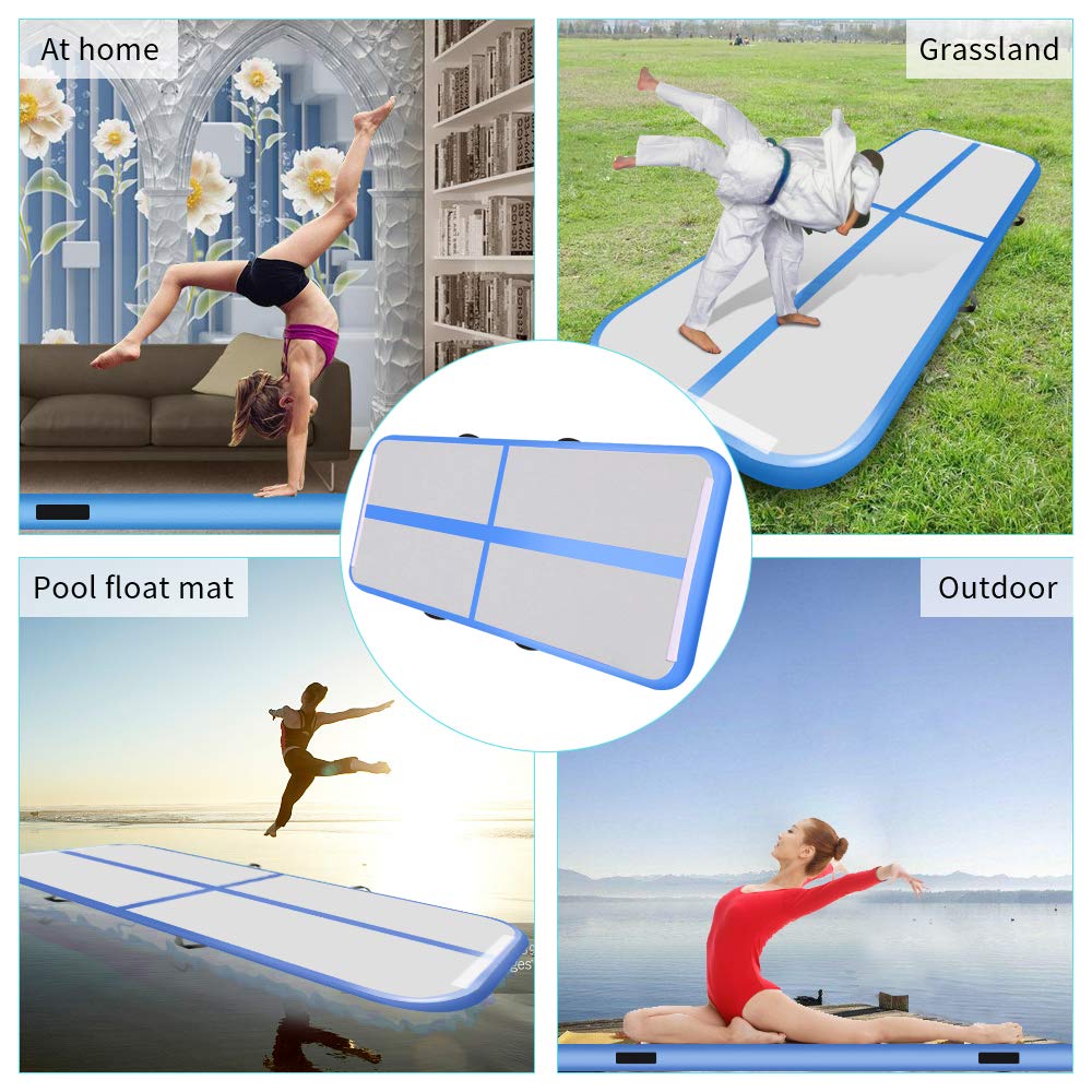 ขายร้อน 4x2M ขนาด Inflatable A - Tumbling Air Track บทวิจารณ์และราคา