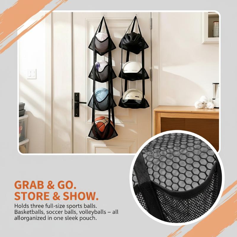 ถุงตาข่ายเก็บบาสเก็ตบอลแบบติดผ - Sports Equipment Organizer บทวิจารณ์และราคา