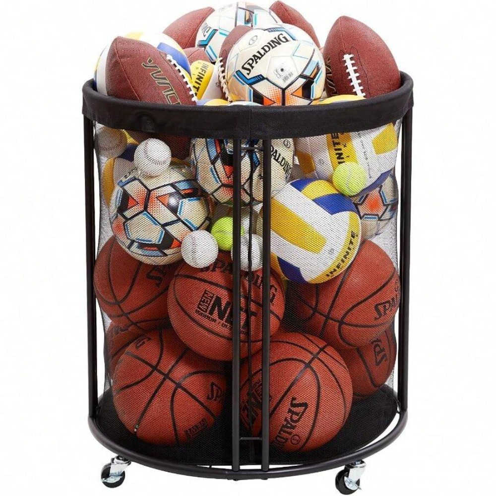 รถเข็นเก็บลูกบอลแบบแข็งแรงสำหร - Sports Equipment Organizer บทวิจารณ์และราคา