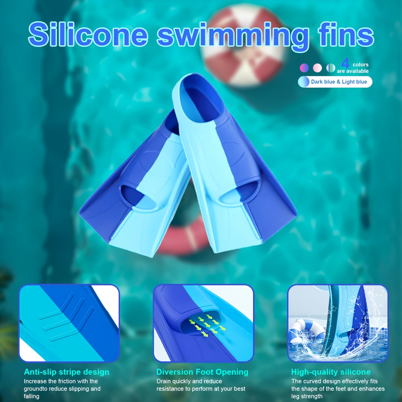 ฟินว่ายน้ำซิลิโคนแบบเต็มเท้า พ - Swim Fin Short Blade บทวิจารณ์และราคา