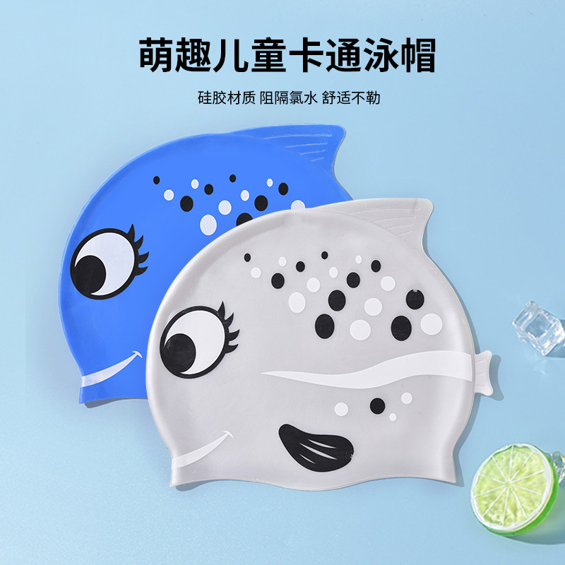 หมวกว่ายน้ำซิลิโคนลายการ์ตูนปล - Swim Cap Silicone บทวิจารณ์และราคา