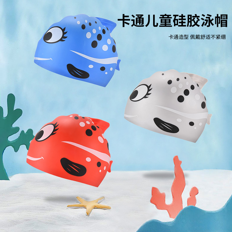 หมวกว่ายน้ำซิลิโคนลายการ์ตูนปล - Swim Cap Silicone บทวิจารณ์และราคา