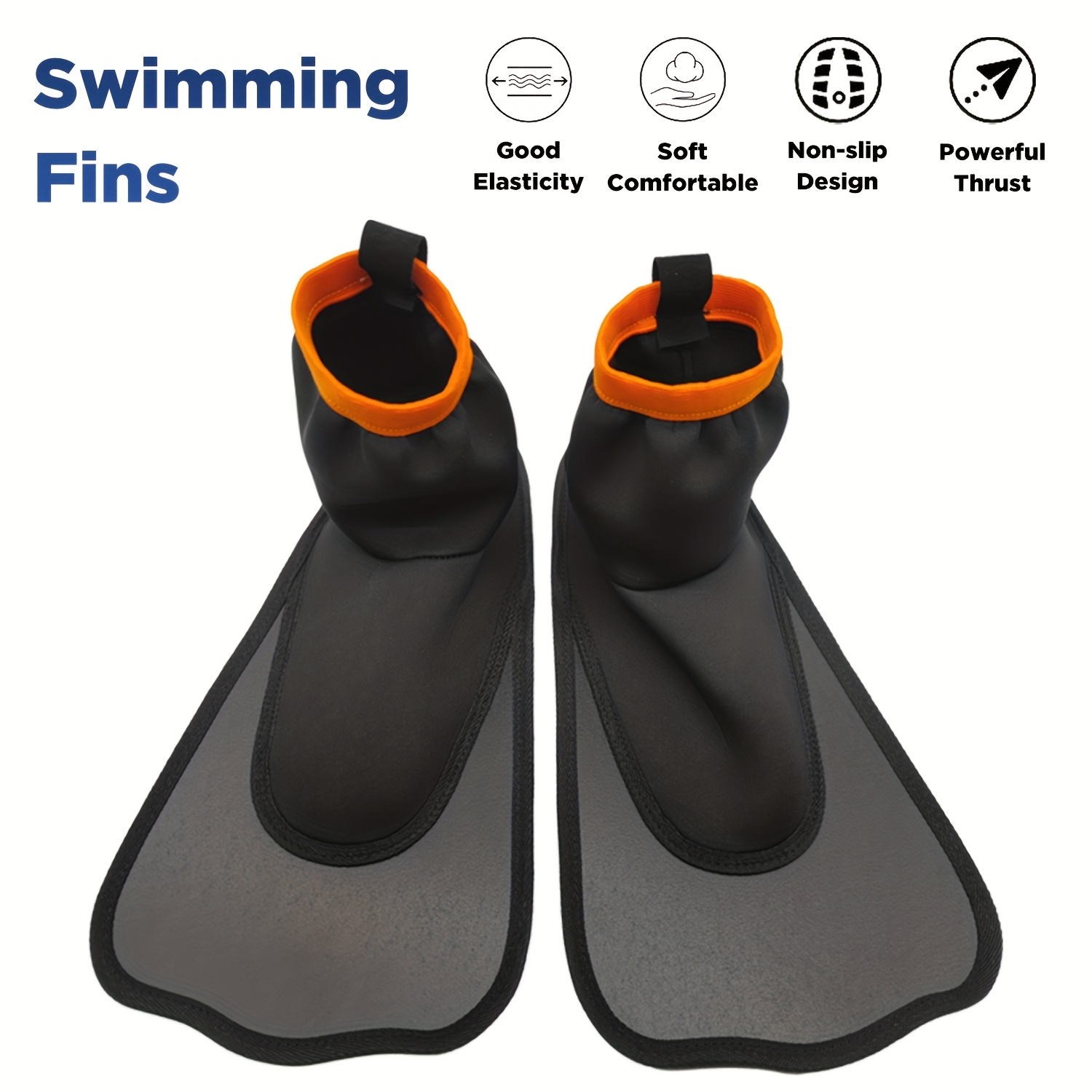 ฟินดำน้ำแบบสั้น ผ้าทอ น้ำหนักเ - Swim Fin Short Blade บทวิจารณ์และราคา