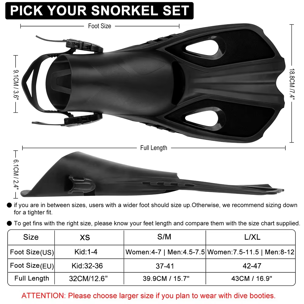 ฟินว่ายน้ำแบบเปิดส้นเท้าปรับได - Swim Fin Short Blade บทวิจารณ์และราคา
