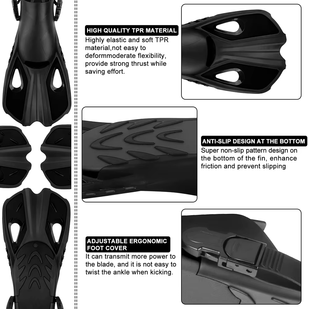 ฟินว่ายน้ำแบบเปิดส้นเท้าปรับได - Swim Fin Short Blade บทวิจารณ์และราคา