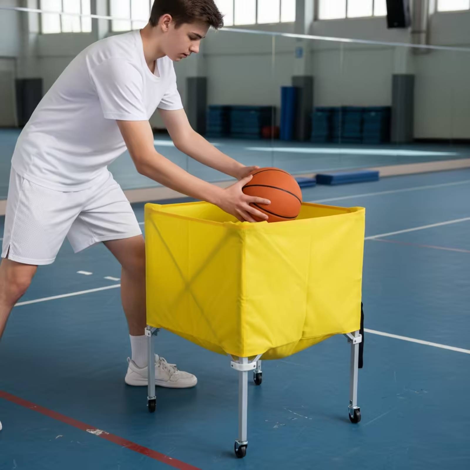 รถเข็นลูกบอลแบบพับได้ น้ำหนักเ - Sports Equipment Organizer บทวิจารณ์และราคา