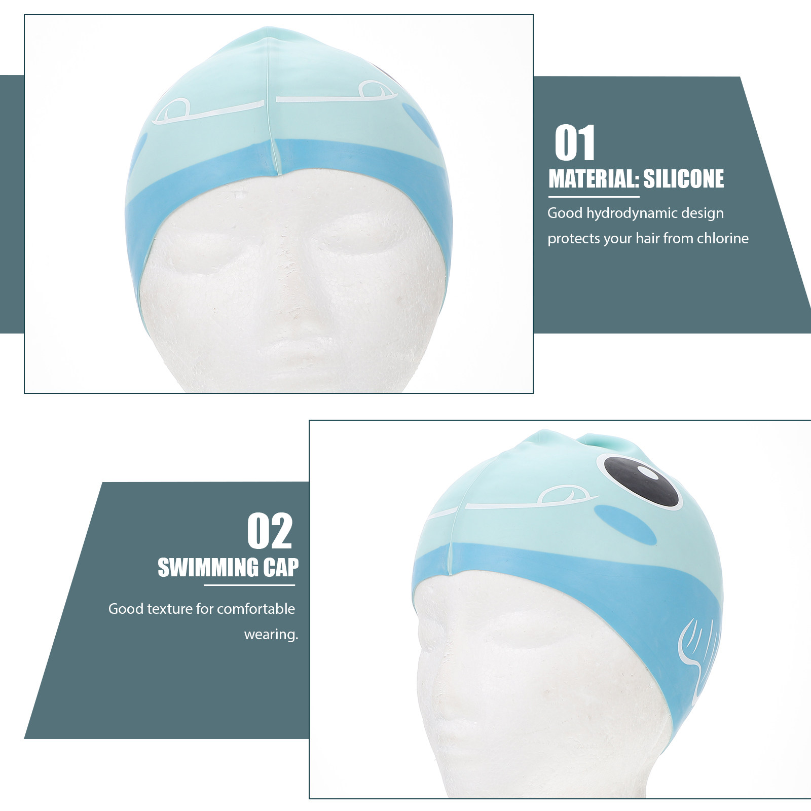 หมวกว่ายน้ำซิลิโคน หมวกเด็ก ลา - Swim Cap Silicone บทวิจารณ์และราคา