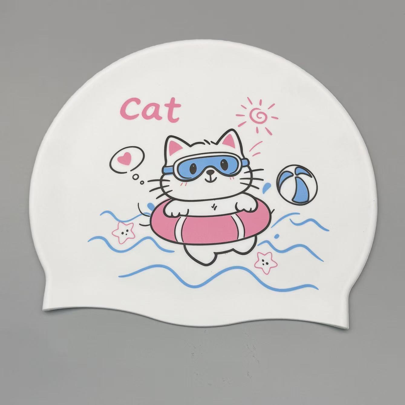 หมวกว่ายน้ำซิลิโคนลายการ์ตูนน่ - Swim Cap Silicone บทวิจารณ์และราคา