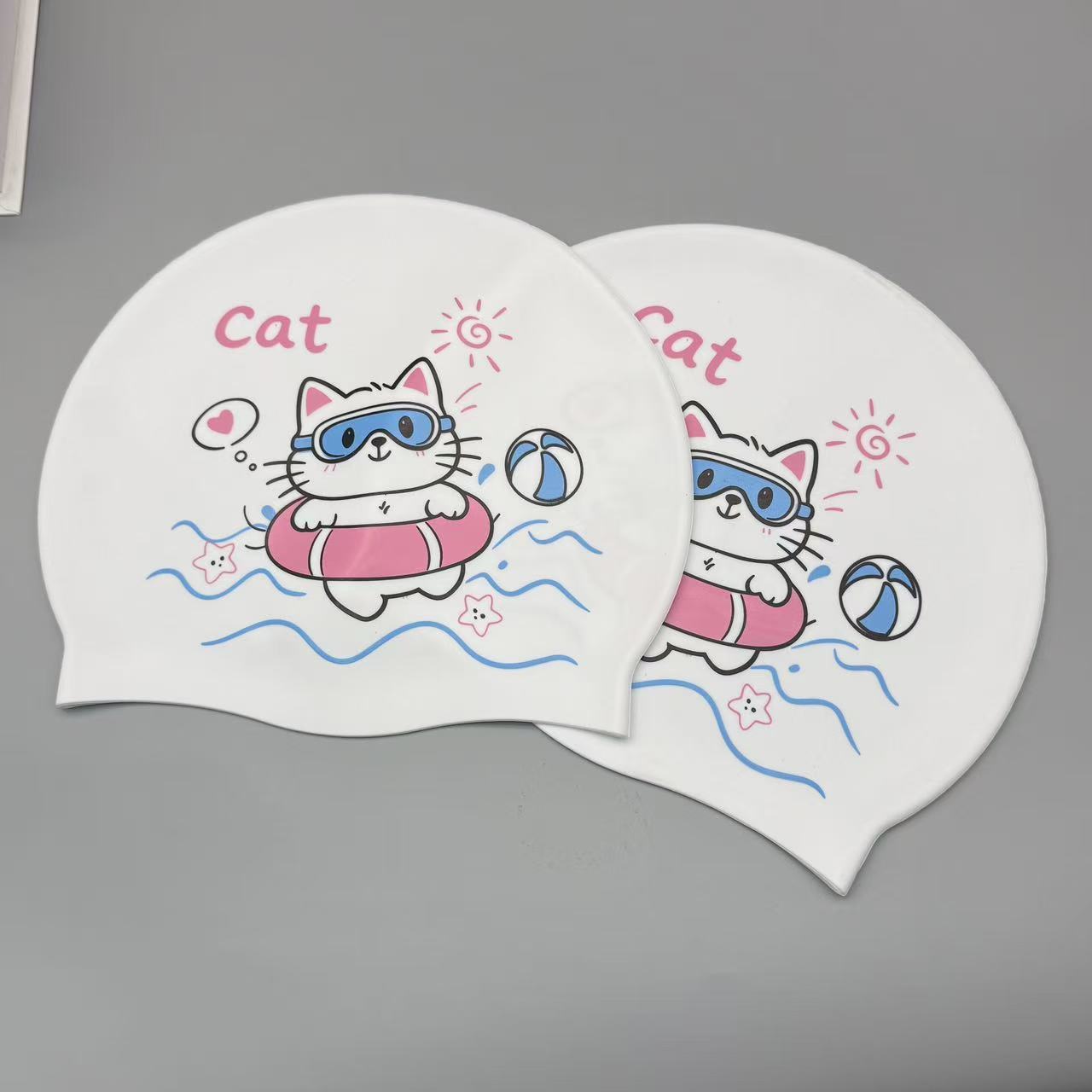 หมวกว่ายน้ำซิลิโคนลายการ์ตูนน่ - Swim Cap Silicone บทวิจารณ์และราคา