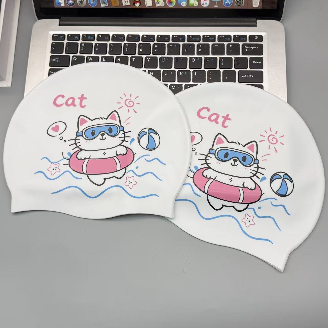 หมวกว่ายน้ำซิลิโคนลายการ์ตูนน่ - Swim Cap Silicone บทวิจารณ์และราคา