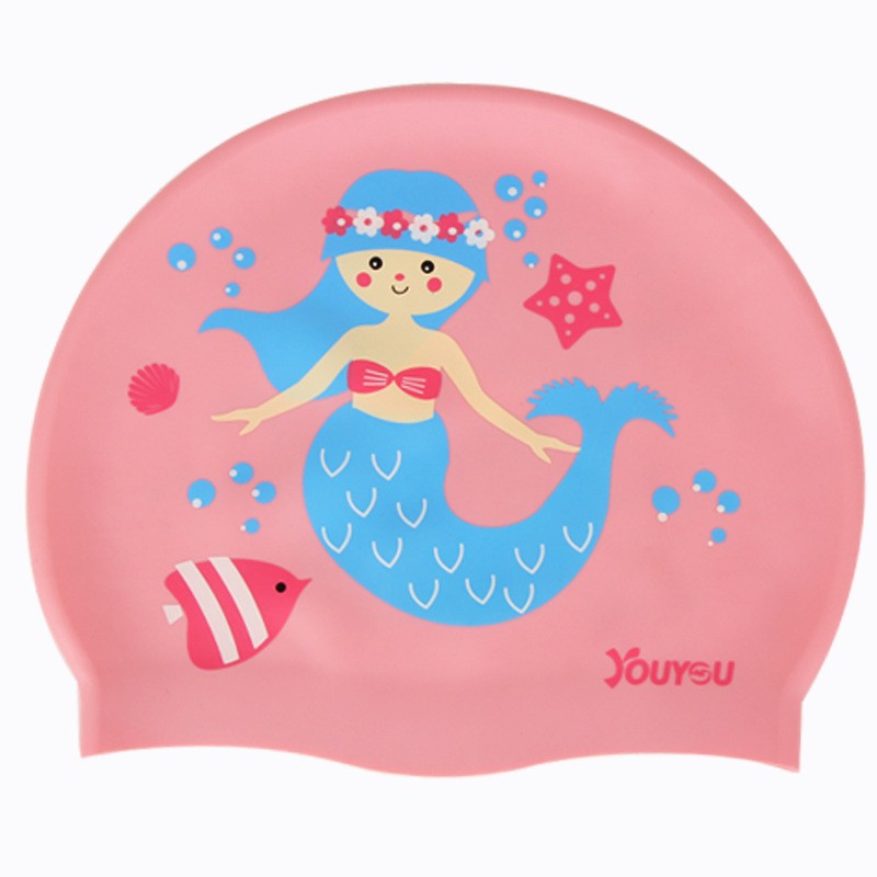 หมวกว่ายน้ำซิลิโคนลายการ์ตูนสำ - Swim Cap Silicone บทวิจารณ์และราคา