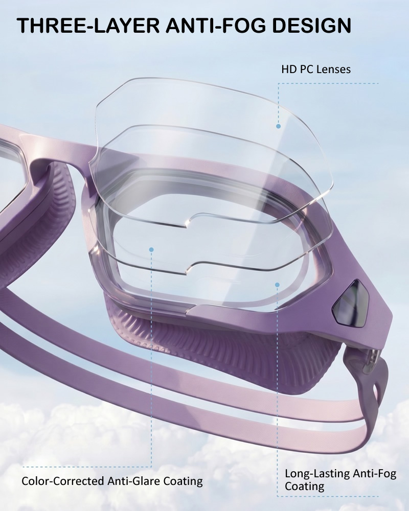 แว่นตาว่ายน้ำ HD ป้องกันฝ้า พร - Swim Cap Silicone บทวิจารณ์และราคา