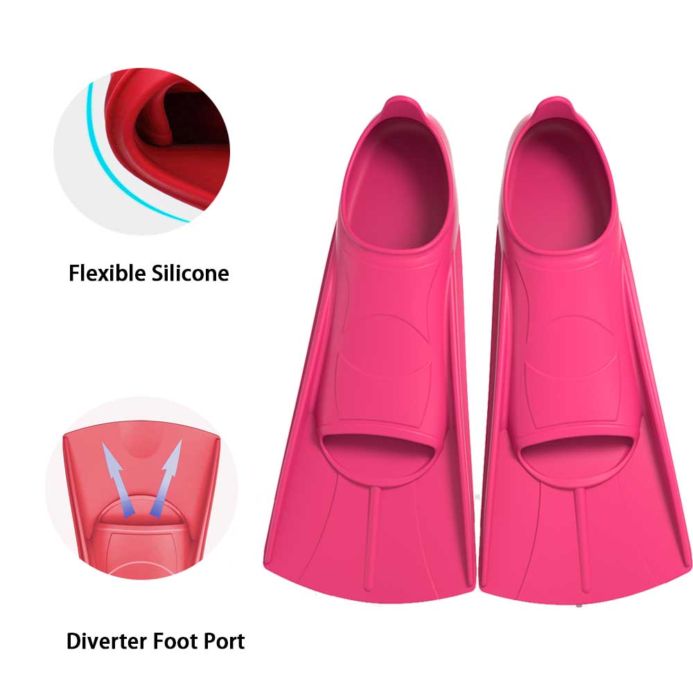 ฟินว่ายน้ำซิลิโคนสำหรับผู้หญิง - Swim Fin Short Blade บทวิจารณ์และราคา
